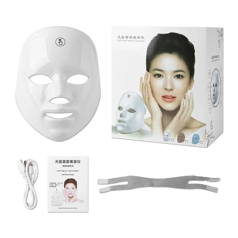 7 Color LED Photon Therapy Face Mask