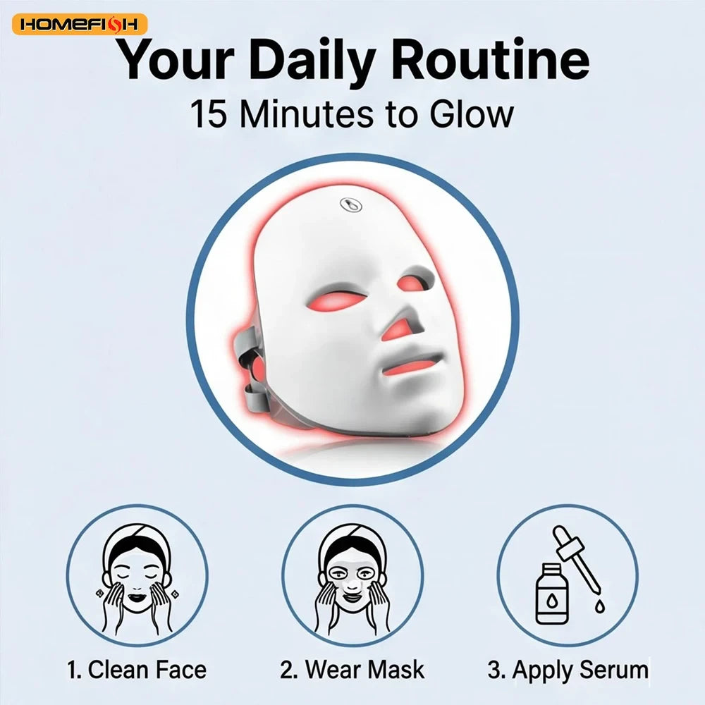 7 Color LED Photon Therapy Face Mask